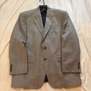 LAUREN‎ Ralph Lauren Men's 44R Gray Silk Wool Blend Blazer Sport Coat Jacket